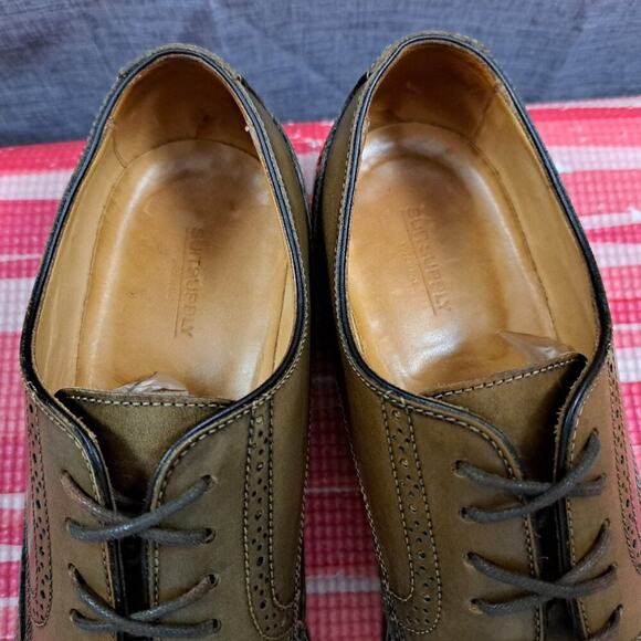 %Suitsupply Brown Brogue Size 40 / US 7 , Men Cap Toe Derby Shoes / D9 main image 11